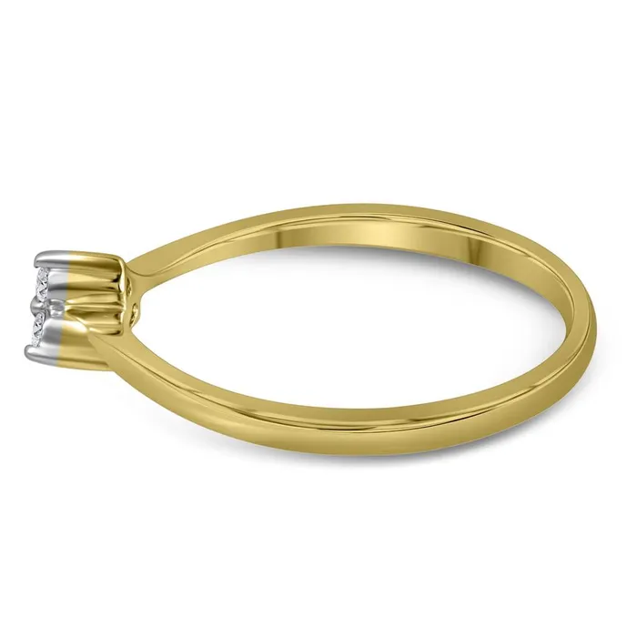 10k Yellow Gold Round Diamond Heart Promise Ring 120 Cttw gndatlanta Rings