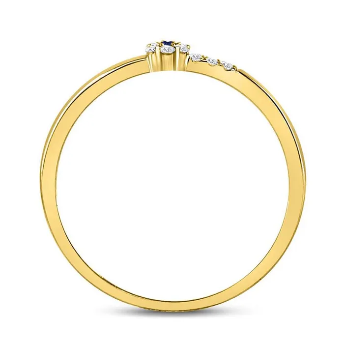 10kt Yellow Gold Round Blue Sapphire Diamond Stackable Band Ring 112 Cttw gndatlanta Rings