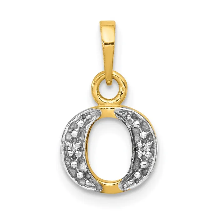 14k and Rhodium Polished 01ct Diamond Initial O Charm Goldiacom Charm Necklaces 14k and Rhodium Polished 01ct Diamond Initial O Charm Goldiacom Charm Necklaces