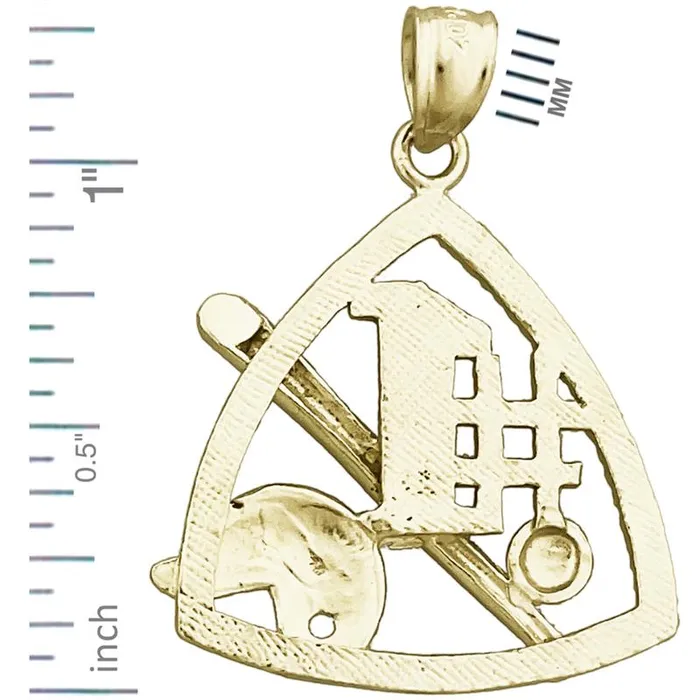 14K Gold 1 Baseball Pendant Goldia PreStyled Sets