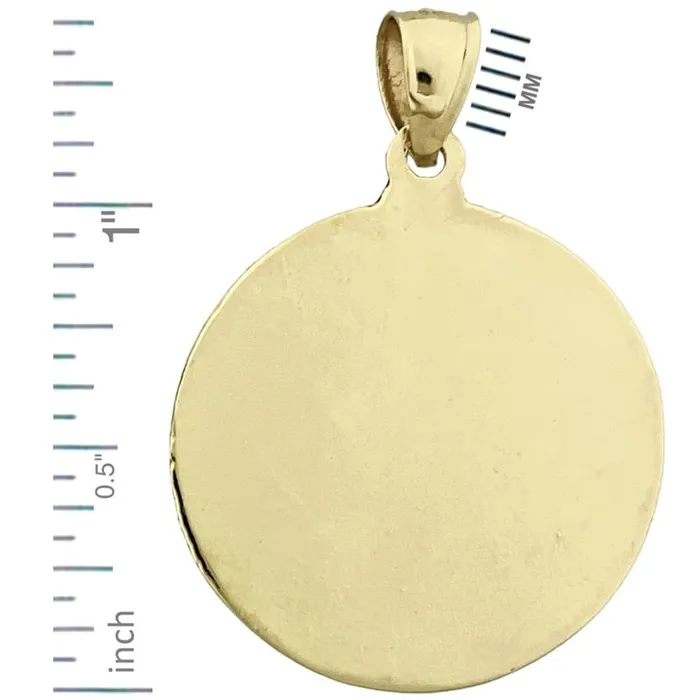 14K Gold 25MM Saint Christopher Protect Us Coin Medallion Goldia PreStyled Sets