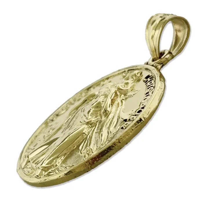 14K Gold 25MM Saint Christopher Protect Us Coin Medallion Goldia PreStyled Sets