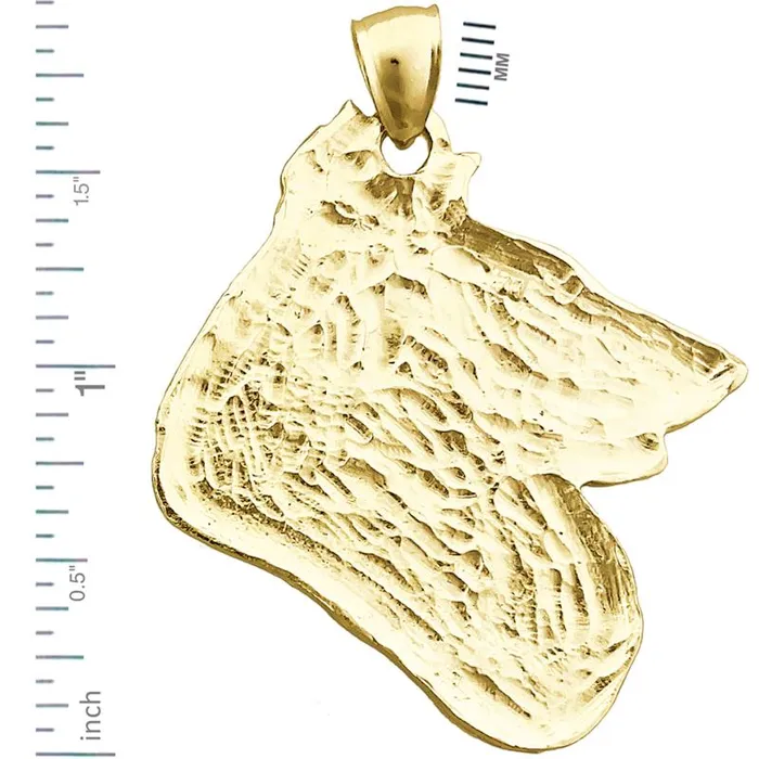 14K Gold Collie Head Pendant Goldia Necklaces