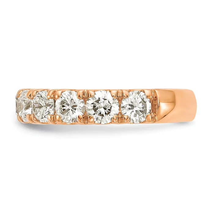 14k Rose Gold 2 Ct Lab Grown Diamond VSSI G Wedding Band Ring Goldia Rings