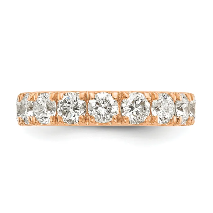 14k Rose Gold 2 Ct Lab Grown Diamond VSSI G Wedding Band Ring Goldia Rings