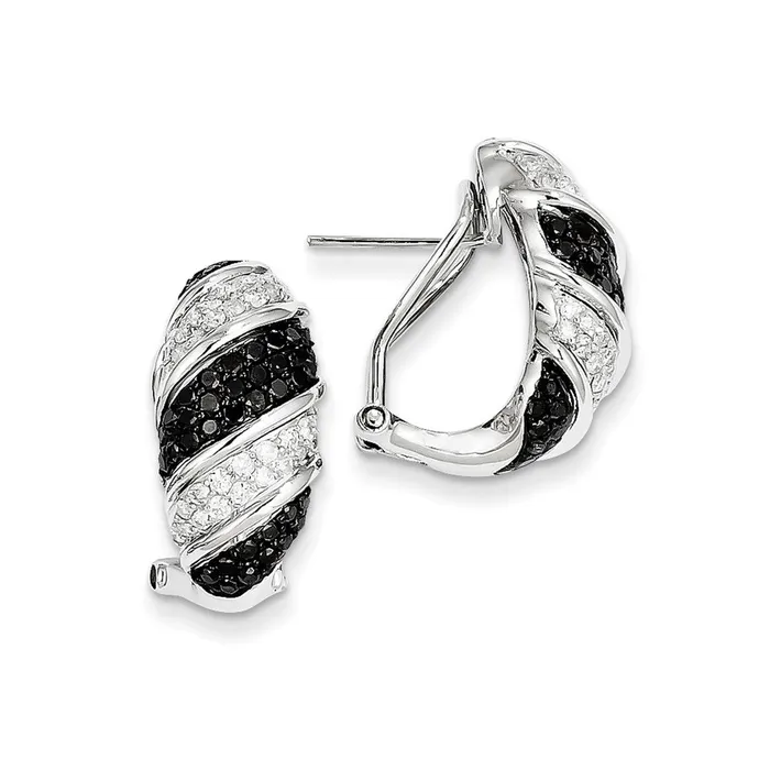 14k WG Blk u0026 Wht Dia Earrings Goldia Earrings