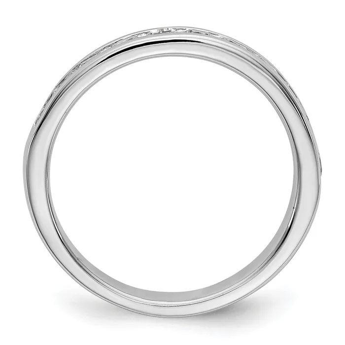 14K White Gold 11Stone Real Diamond Channel Band Goldiacom Rings