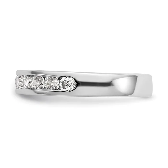 14K White Gold 11Stone Real Diamond Channel Band Goldiacom Rings