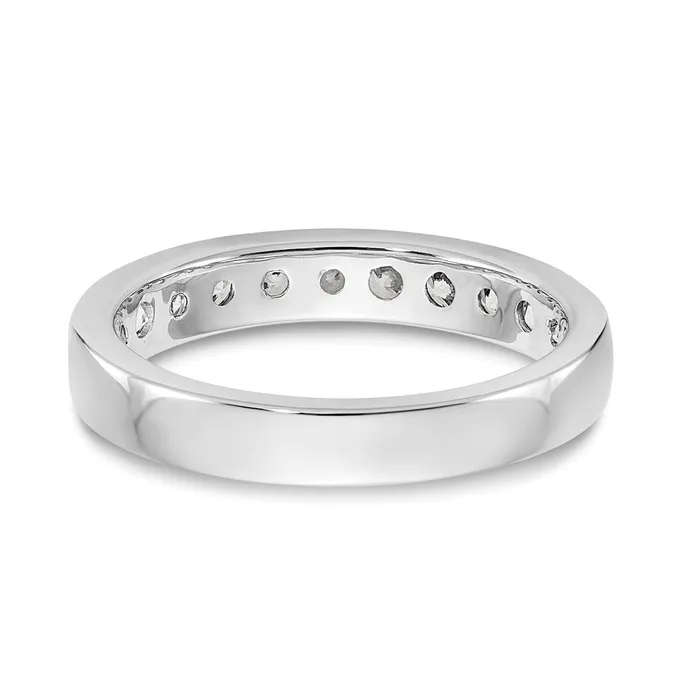 14K White Gold 11Stone Real Diamond Channel Band Goldiacom Rings