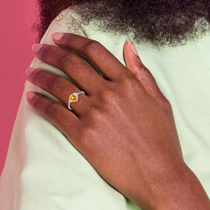 14k White Gold 7x5mm Oval Citrine Checker A Real Diamond ring goldiaca Rings 14k White Gold 7x5mm Oval Citrine Checker A Real Diamond ring goldiaca Rings