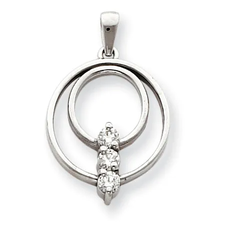 14k White Gold A Diamond Three Stone Circle Pendant Goldiacom Necklaces 14k White Gold A Diamond Three Stone Circle Pendant Goldiacom Necklaces