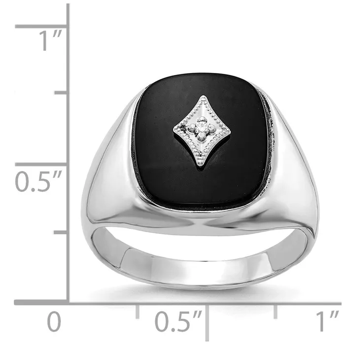14k White Gold AA Real Diamond mens ring Goldiacom Rings