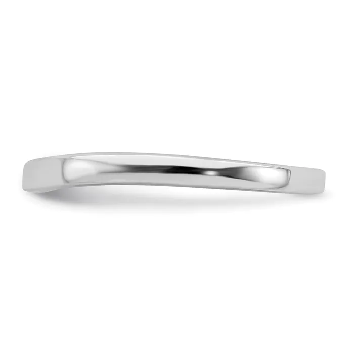 14K White Gold Contoured Band Goldia Rings