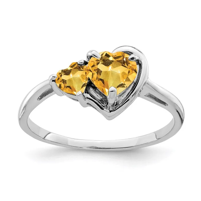 14k White Gold Gemstone Ring Goldia Rings
