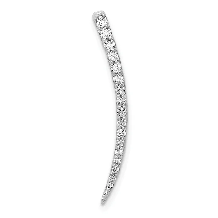 14K White Gold Lab Grown Diamond VSSI FGH Fancy Chain Slide Goldia Necklaces