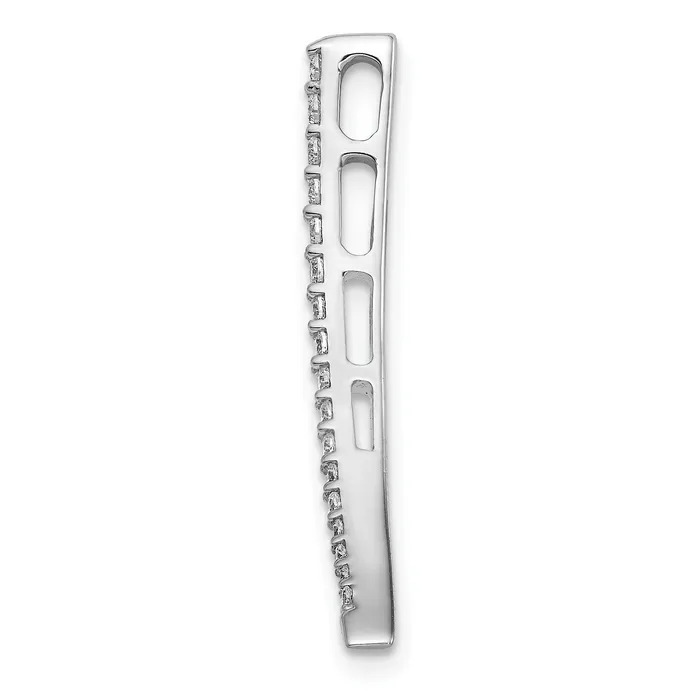 14K White Gold Lab Grown Diamond VSSI FGH Fancy Chain Slide Goldia Necklaces