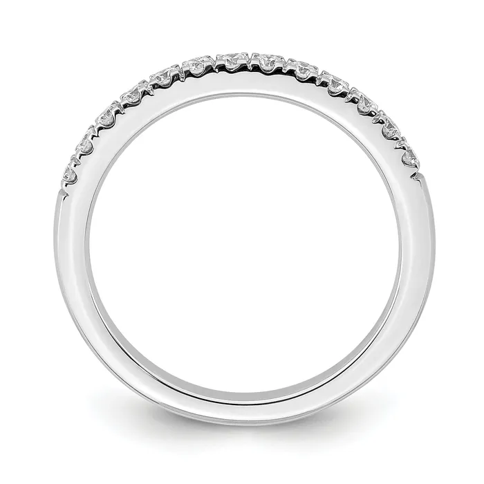 14K White Gold Lab Grown Diamond VSSI FGH Wedding Band Ring Goldia Rings