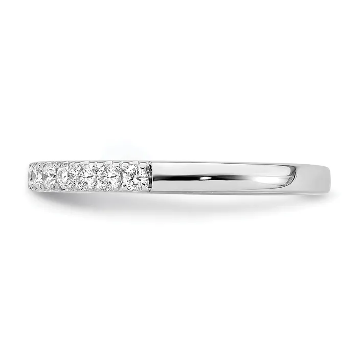 14K White Gold Lab Grown Diamond VSSI FGH Wedding Band Ring Goldia Rings