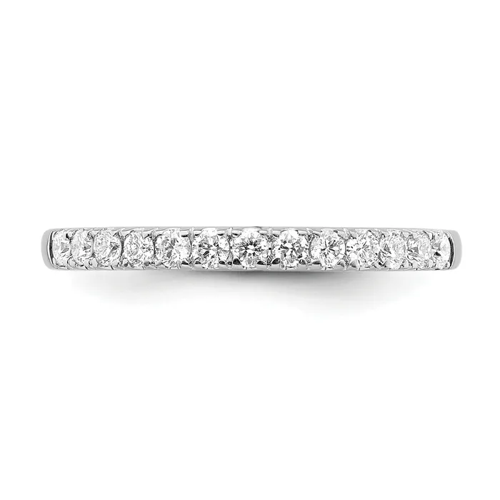 14K White Gold Lab Grown Diamond VSSI FGH Wedding Band Ring Goldia Rings