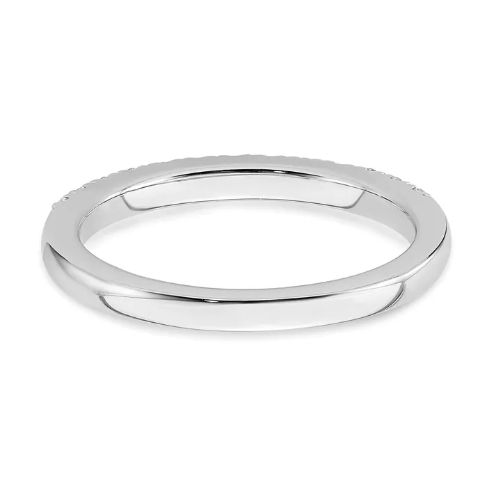 14K White Gold Lab Grown Diamond VSSI FGH Wedding Band Ring Goldia Rings