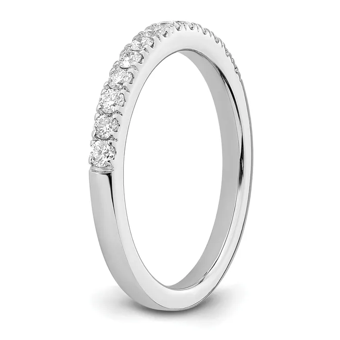 14K White Gold Lab Grown Diamond VSSI FGH Wedding Band Ring Goldia Rings