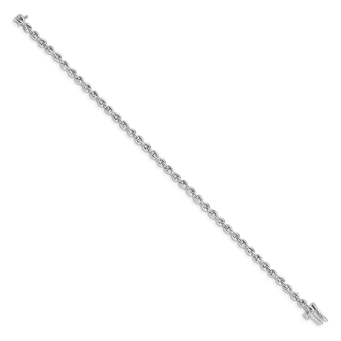 14k White Gold Natural Diamond Bracelet goldiaca Bracelets