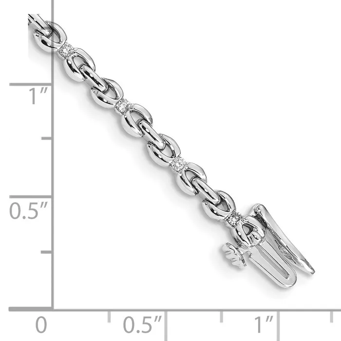 14k White Gold Natural Diamond Bracelet goldiaca Bracelets