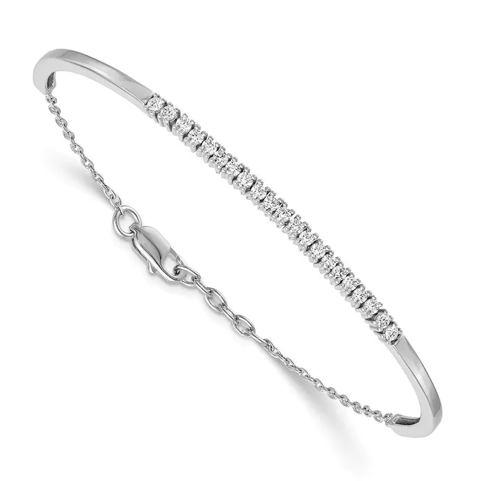 14k White Gold Natural Diamond w25 In Ext Bangle Bracelet goldiaca Bracelets 14k White Gold Natural Diamond w25 In Ext Bangle Bracelet goldiaca Bracelets