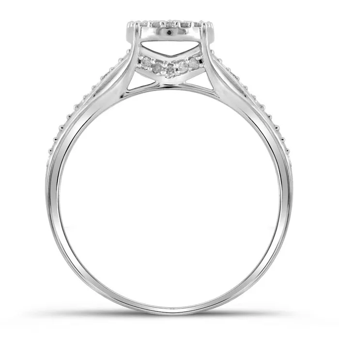 14k White Gold Round Diamond Bridal Wedding Ring Set 13 Cttw gndatlanta Rings