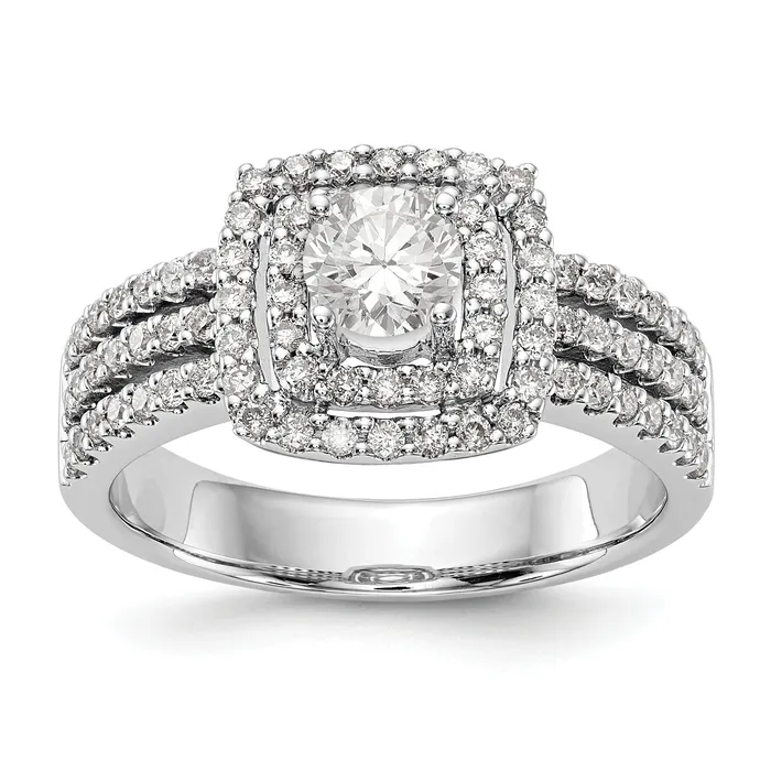 14K White Gold Round Simulated Diamond Cushion Halo Engagement Ring Goldiacom Rings 14K White Gold Round Simulated Diamond Cushion Halo Engagement Ring Goldiacom Rings