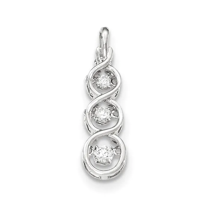 14k White Gold Vibrant Real Diamond Circles Chain Slide Goldia Necklaces 14k White Gold Vibrant Real Diamond Circles Chain Slide Goldia Necklaces