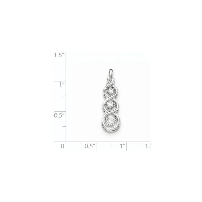 14k White Gold Vibrant Real Diamond Circles Chain Slide Goldia Necklaces