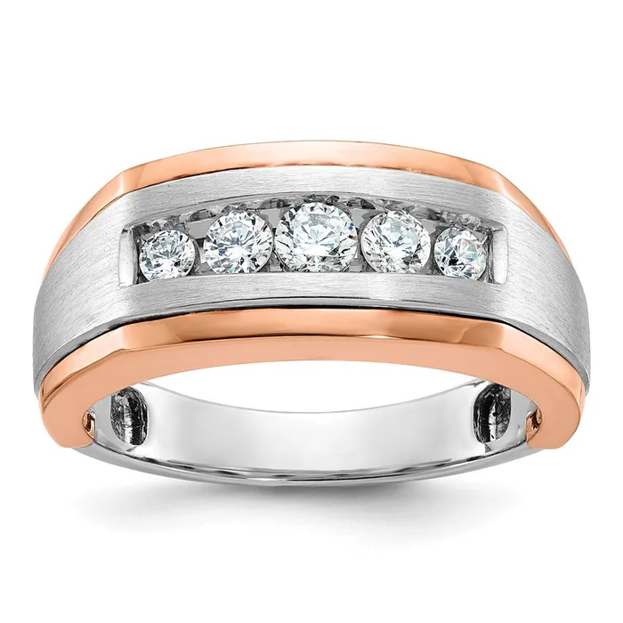 14k WhiteRose Gold Twotone Gold WhiteRose Mens Satin 12 carat Diamond Complete Ring Goldia Rings 14k WhiteRose Gold Twotone Gold WhiteRose Mens Satin 12 carat Diamond Complete Ring Goldia Rings