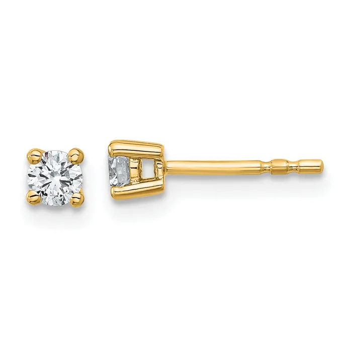 14k Yellow Gold 14 ctw Lab Grown Diamond VSSI G Round 4 Prong Heavy Wt Stud Earrings Goldia Earrings 14k Yellow Gold 14 ctw Lab Grown Diamond VSSI G Round 4 Prong Heavy Wt Stud Earrings Goldia Earrings