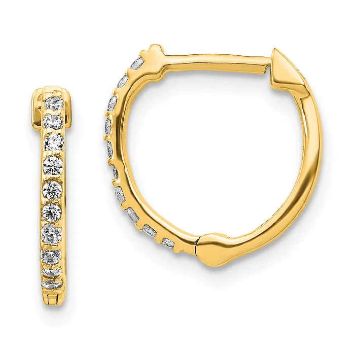 14k Yellow Gold 15 Ct Lab Grown Diamond VSSI G Hinged Hoop Earrings Goldia Earrings 14k Yellow Gold 15 Ct Lab Grown Diamond VSSI G Hinged Hoop Earrings Goldia Earrings