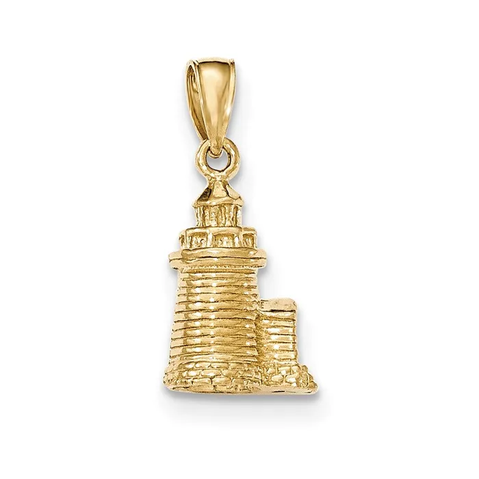 14k Yellow Gold 3D Brant Point Lighthouse Goldia PreStyled Sets