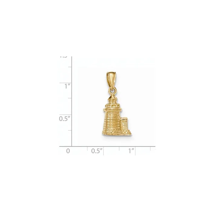 14k Yellow Gold 3D Brant Point Lighthouse Goldia PreStyled Sets