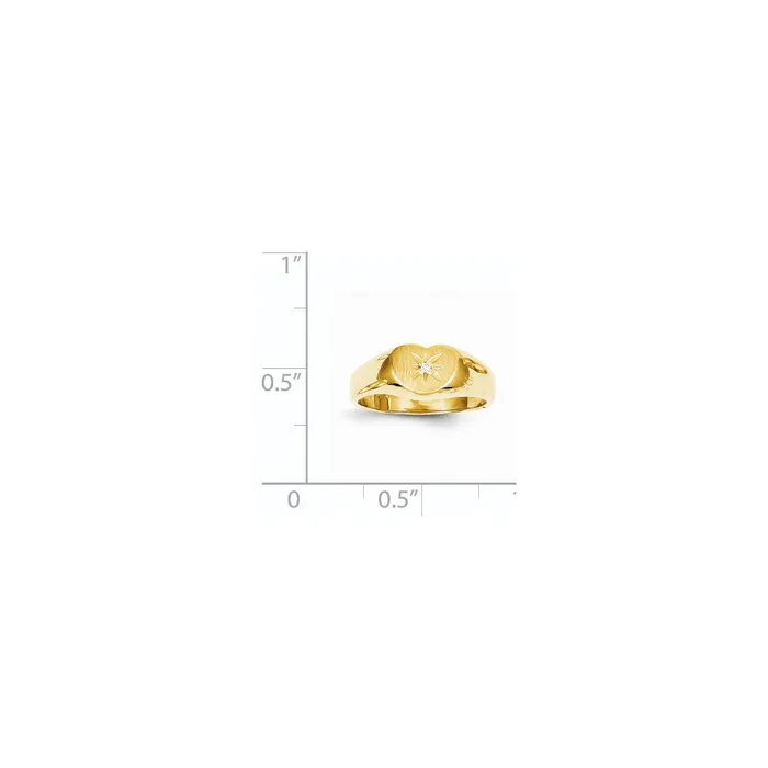 14K Yellow Gold A Real Diamond signet ring Goldia Rings