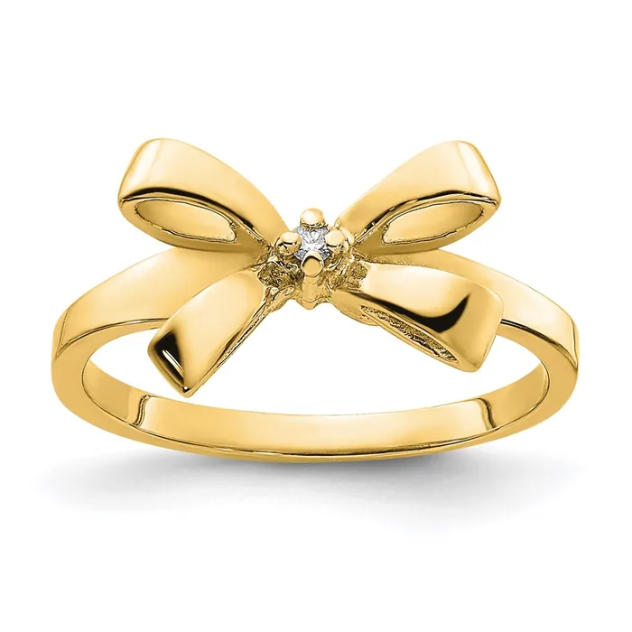 14K Yellow Gold AAA Real Diamond ring Goldiacom Rings
