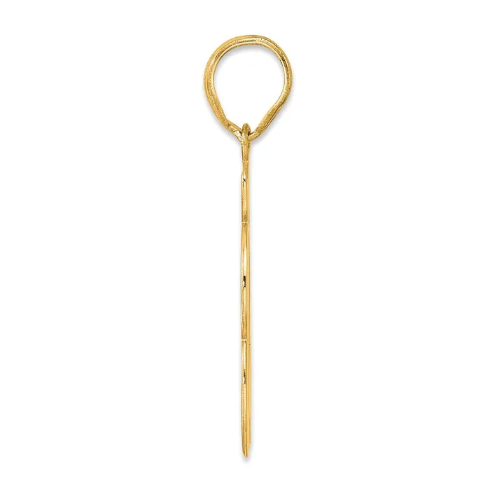 14k Yellow Gold Brushed Border Script Number 63 Pendant Goldia PreStyled Sets