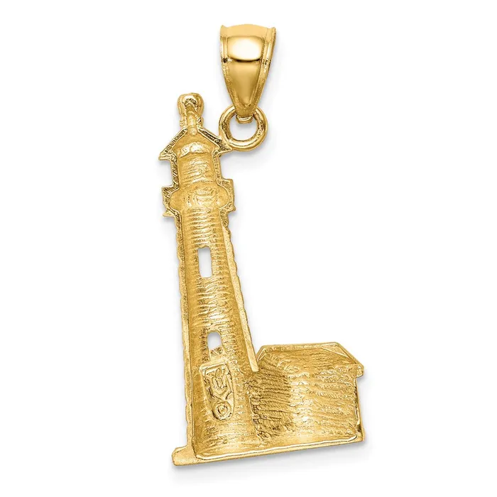 14k Yellow Gold Brushed DC Lighthouse Pendant Goldia PreStyled Sets