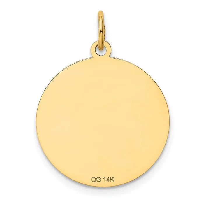 14k Yellow Gold Dachshund Disc Charm Goldia Charm Necklaces