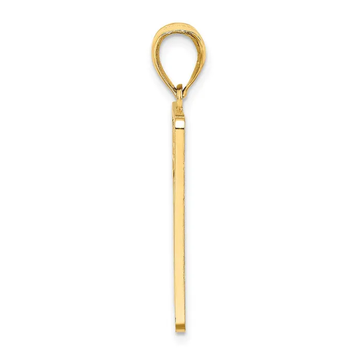 14k Yellow Gold Mile Marker 0 KEY WEST Charm Goldia Charm Necklaces