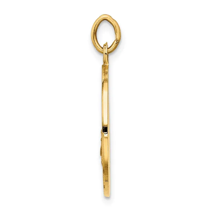 14k Yellow Gold Our Lady of San Juan Medal Pendant Goldia Necklaces