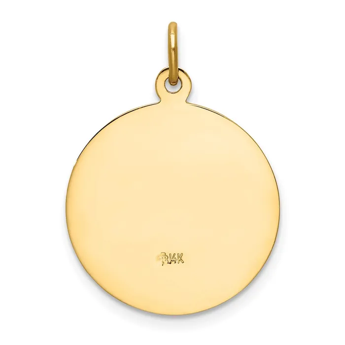 14k Yellow Gold Our Lady of San Juan Medal Pendant Goldia Necklaces