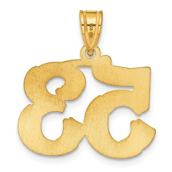 14k Yellow Gold Polished Etched Number 53 Pendant Goldia PreStyled Sets