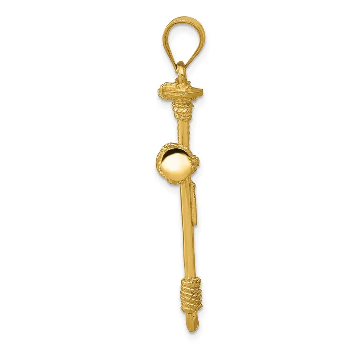 14k Yellow Gold Polished Nail Cross Pendant Goldia Necklaces
