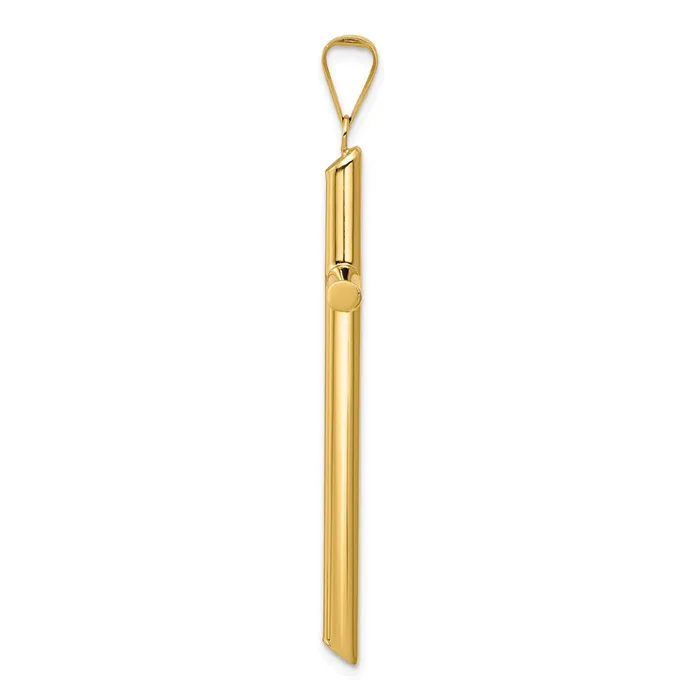 14k Yellow Gold Polished Tube Cross Pendant Goldia Necklaces