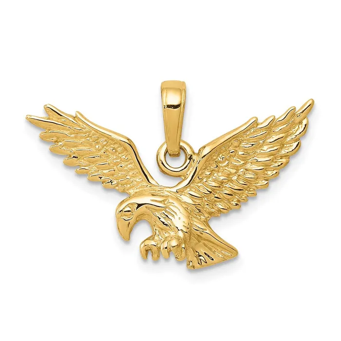 14k Yellow Gold Solid Polished Eagle Landing Pendant Goldia PreStyled Sets