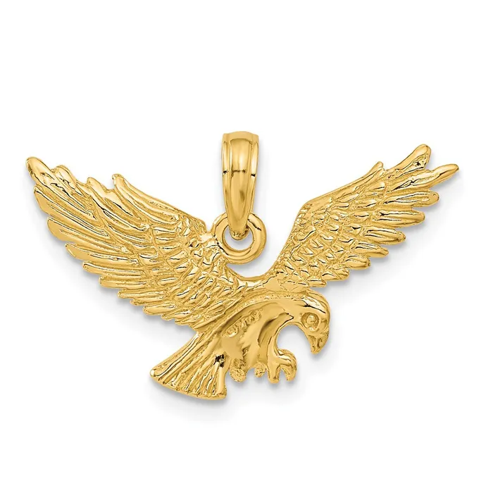 14k Yellow Gold Solid Polished Eagle Landing Pendant Goldia PreStyled Sets